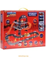 Парковка ABtoys "Веселое авто", 3-х уровневая, в наборе 6 машинок PT-00171