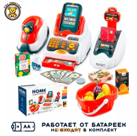 Касса с деньгами для детей, игра в супермаркет магазин, 668-119