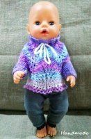 Одежда для куклы Baby Born - Василёк Krispy Handmade розовая - Minsktoys.by Одежда для куклы Baby Born - Василёк Krispy Handmade розовая - Minsktoys.by