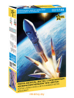 Ракета-носитель «Восток» с космическим кораблем, сборная модель, 1:144, Звезда 7501з - Minsktoys.by