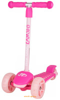Детский трёхколёсный самокат Lambo, Tech Team розовый