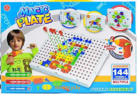 Конструктор винтовой с шуруповертом в чемодане 144 детали, 9912A