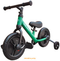Беговел - велосипед 2 в 1 с педалями трансформер, Delanit TF-01green - Minsktoys.by