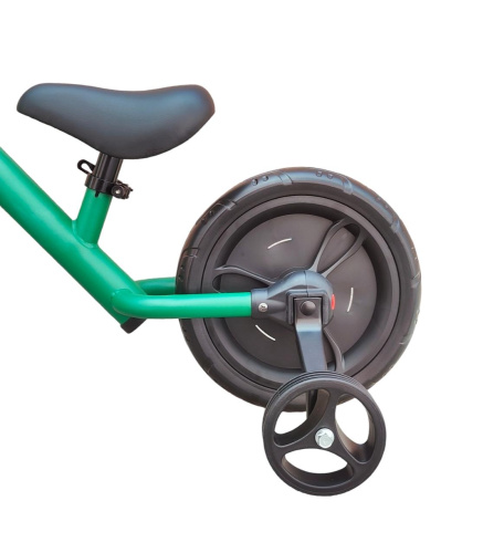 Беговел - велосипед 2 в 1 с педалями трансформер, Delanit TF-01green